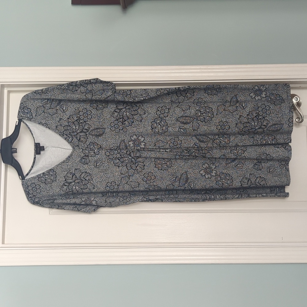 J. Jill Wearever Floral Print Jersey Dress XL
